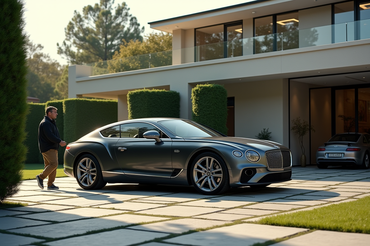 Homme marche à côté d